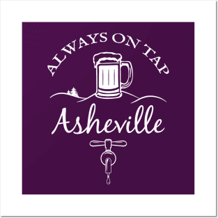 Always On Tap - Asheville Beer - WO Purple-Maroon 22 Posters and Art